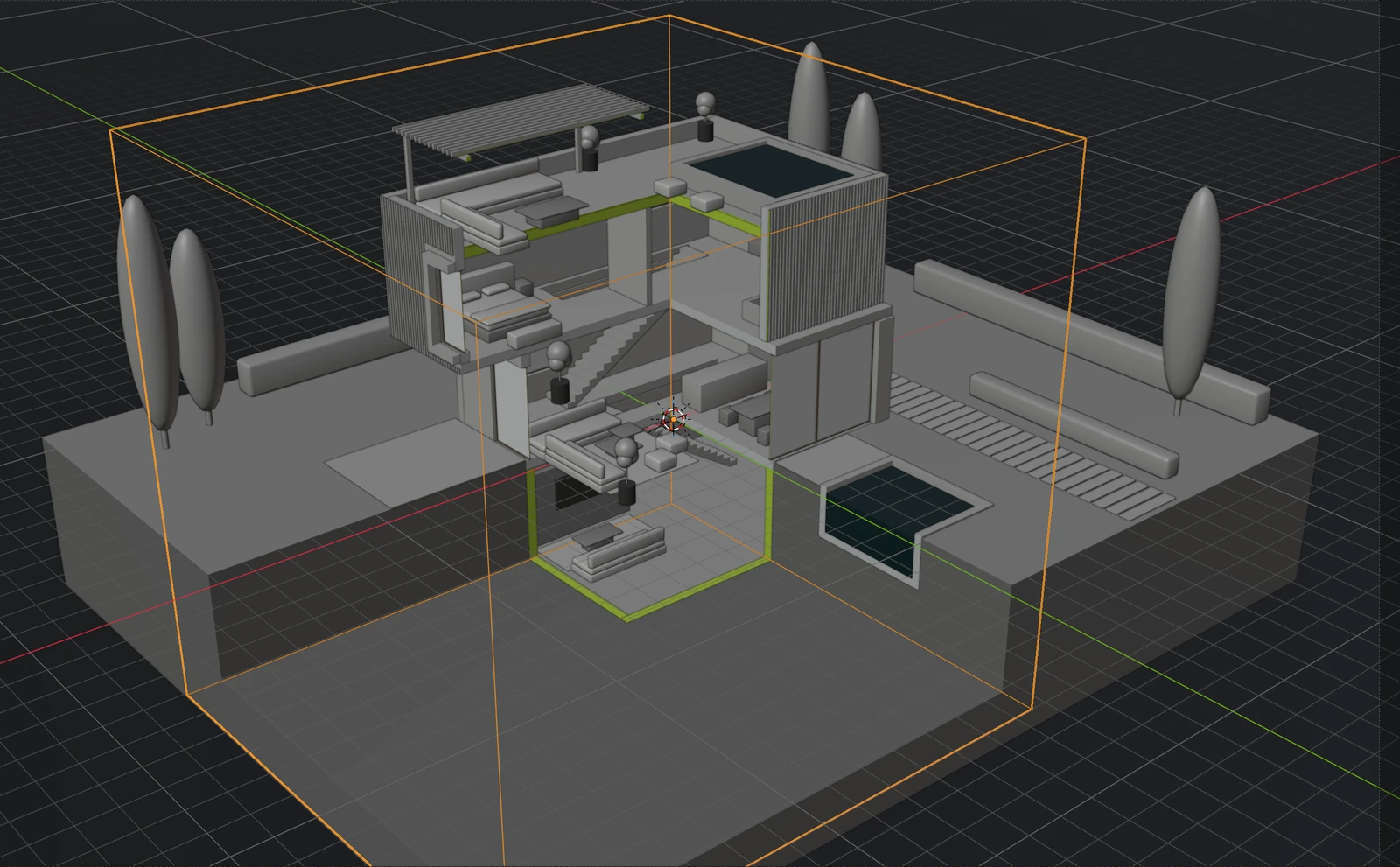 Solid mode viewport in Reblend